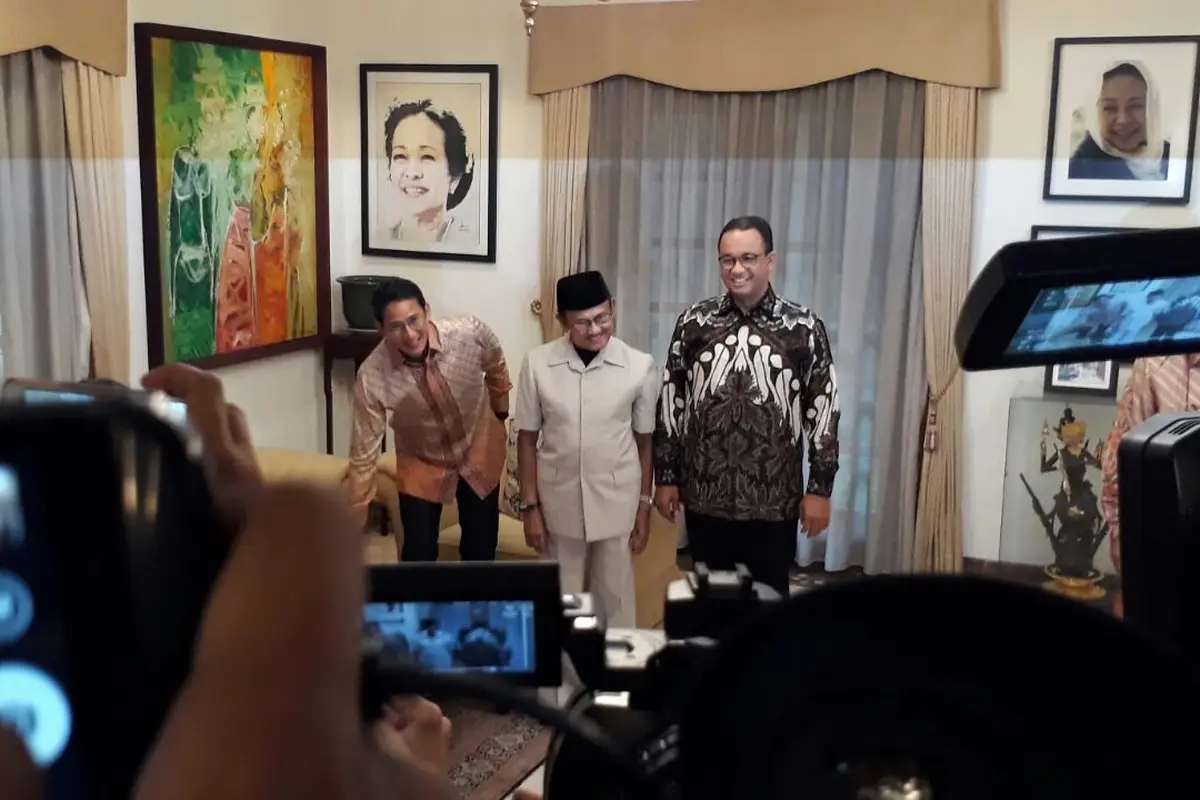 Anies Baswedan dan Sandiaga Uno menemui BJ Habibie
