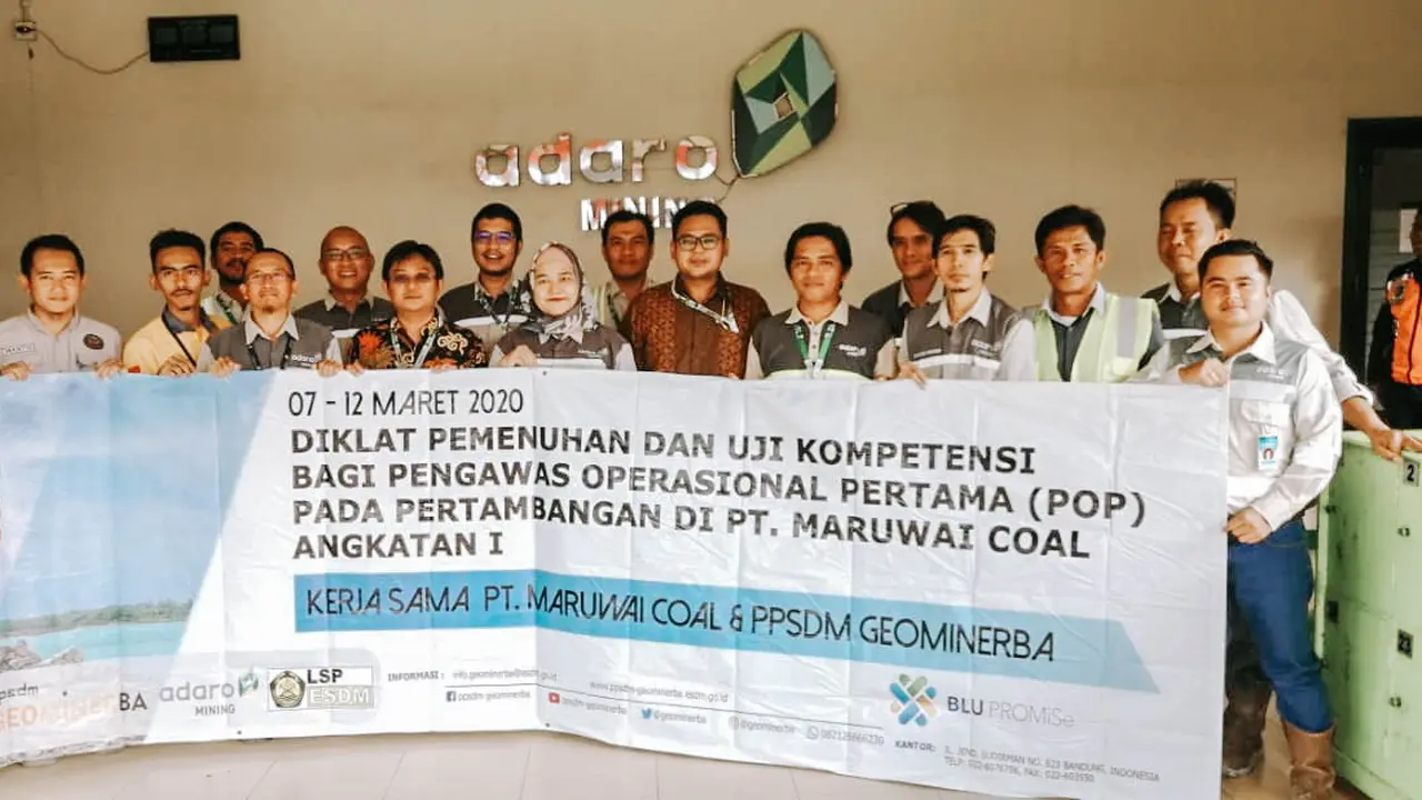 PPSDM Geominerba dan PT Maruwai Coal Sinergi Gelar Diklat Pengawasan Operasional Pertambangan
