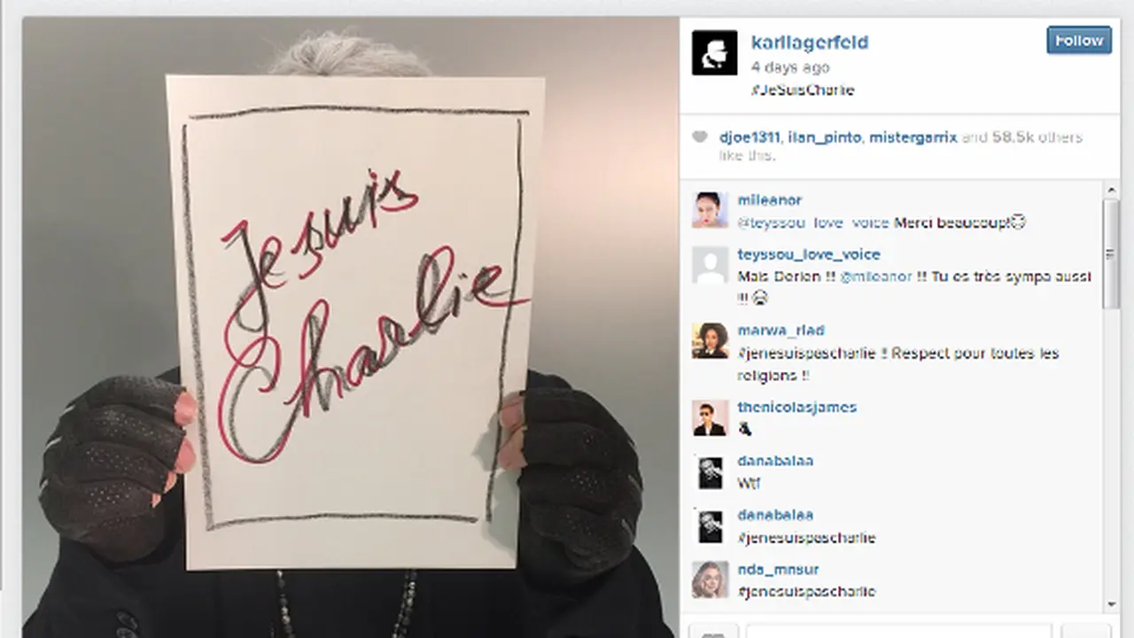 Karl Lagerfeld on Charlie Hebdo 0115
