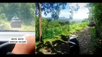 Ikut Mobil Google Maps Malah Ikut Kesasar Sampai Di Jalan Sempit Pinggir Hutan. (TikTok/Bagas Ekatama Hernawan)