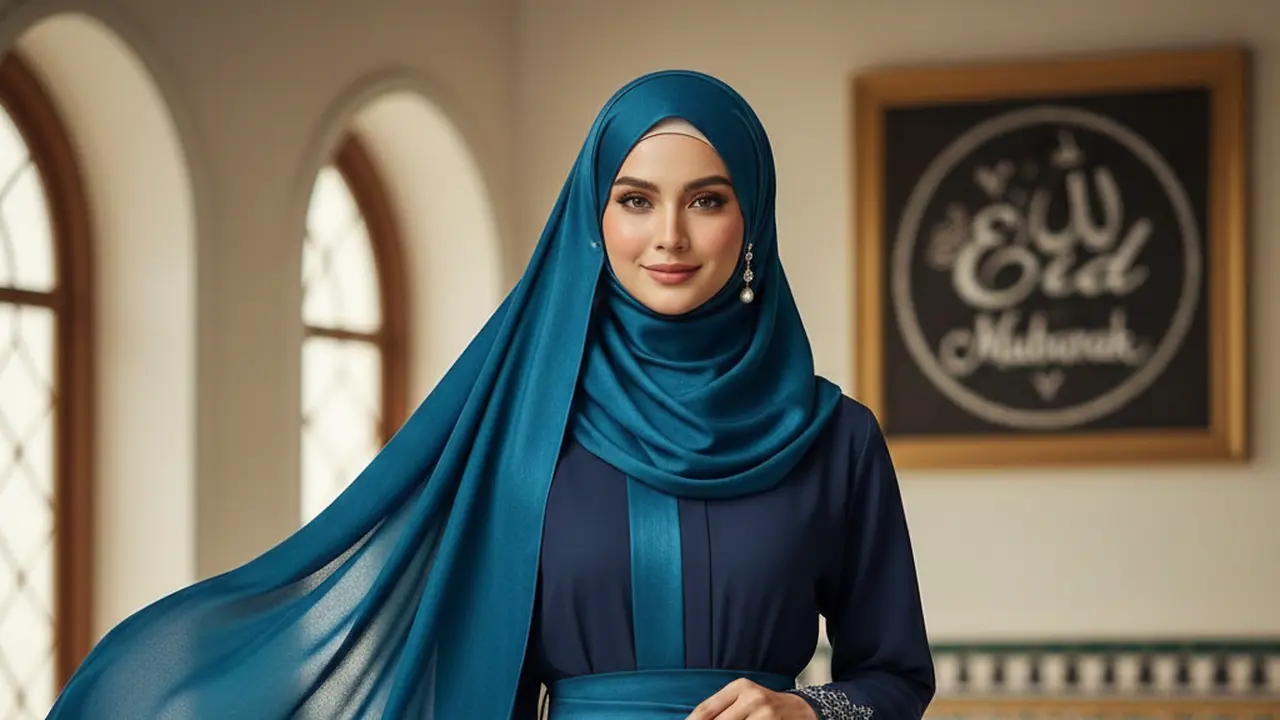 Hijab Royal / Deep Blue / Teal Blue
