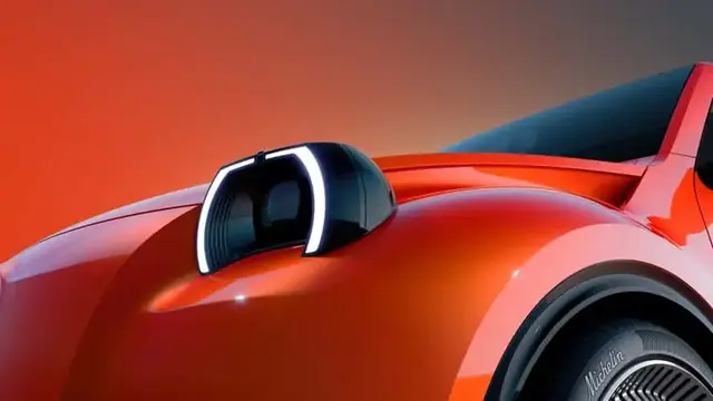 Detail Lampu Depan Bundar Berteknologi LED pada Konsep Citroën 2CV⁠