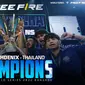 Evos Phoenix Juarai Free Fire World Series 2022 di Bangkok. (Doc: Garena ID)