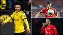 Nama Jadon Sancho kian santer di bursa transfer Premier League musim panas ini dan terus dikaitkan dengan Manchester United. Berikut Jadon Sancho dan pemain incaran klub-klub Premier League di bursa transfer musim panas. (kolase foto AFP)