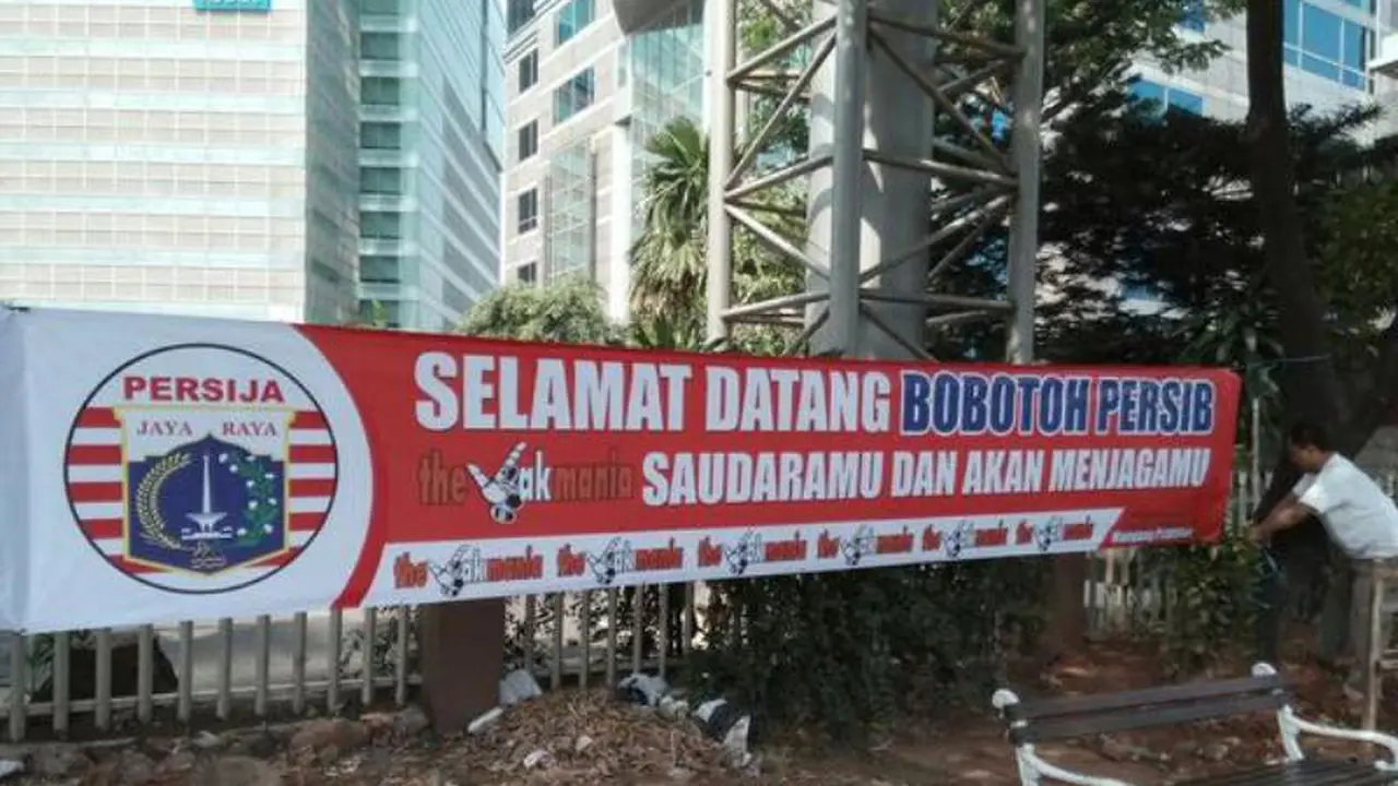 Spanduk Sambutan Jakmania
