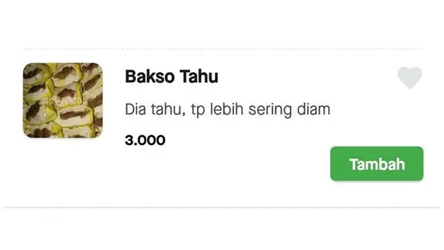 Antimainstream, 6 Deskripsi Menu Makanan di Aplikasi Online Ini Bikin Ngakak