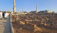 Suasana di Pemakaman Baqi sebelah Masjid Nabawi, Madinah. Jemaah haji Indonesia yang wafat di Madinah akan dimakamkan di Pemakaman Baqi. (Liputan6.com/Nafiysul Qodar)