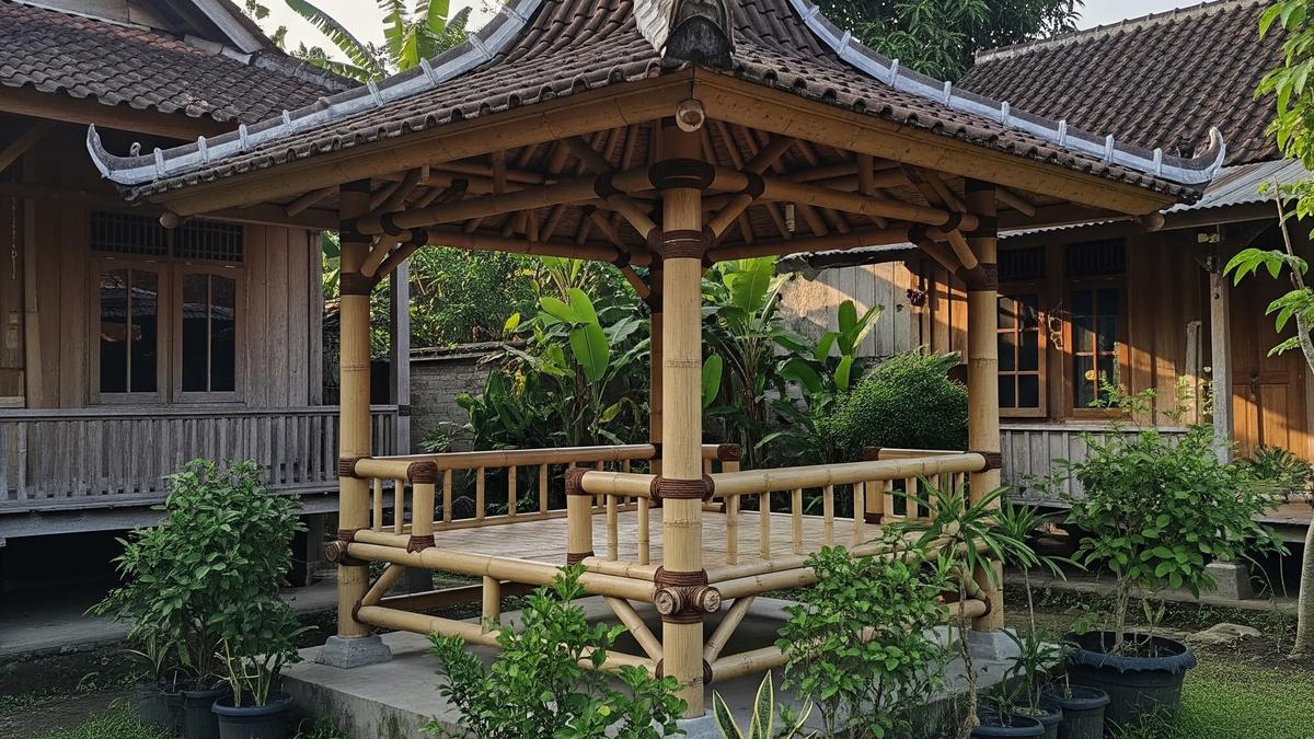 9 Ide Gazebo Rumah Kampung Minimalis, Inspirasi Ruang Santai dengan Nuansa Alami
