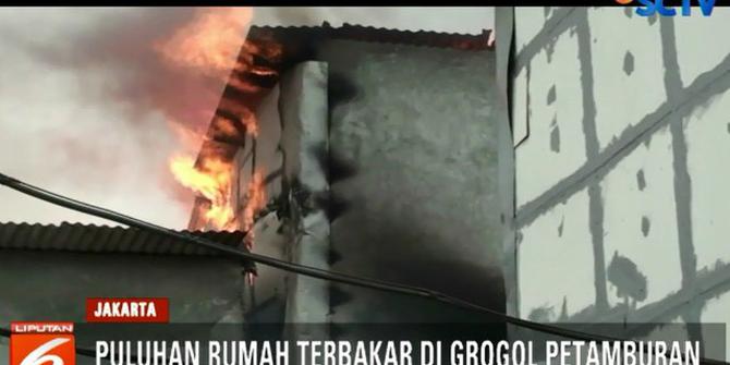 Puluhan Rumah di Grogol Ludes Terbakar, Diduga Akibat Korsleting Listrik