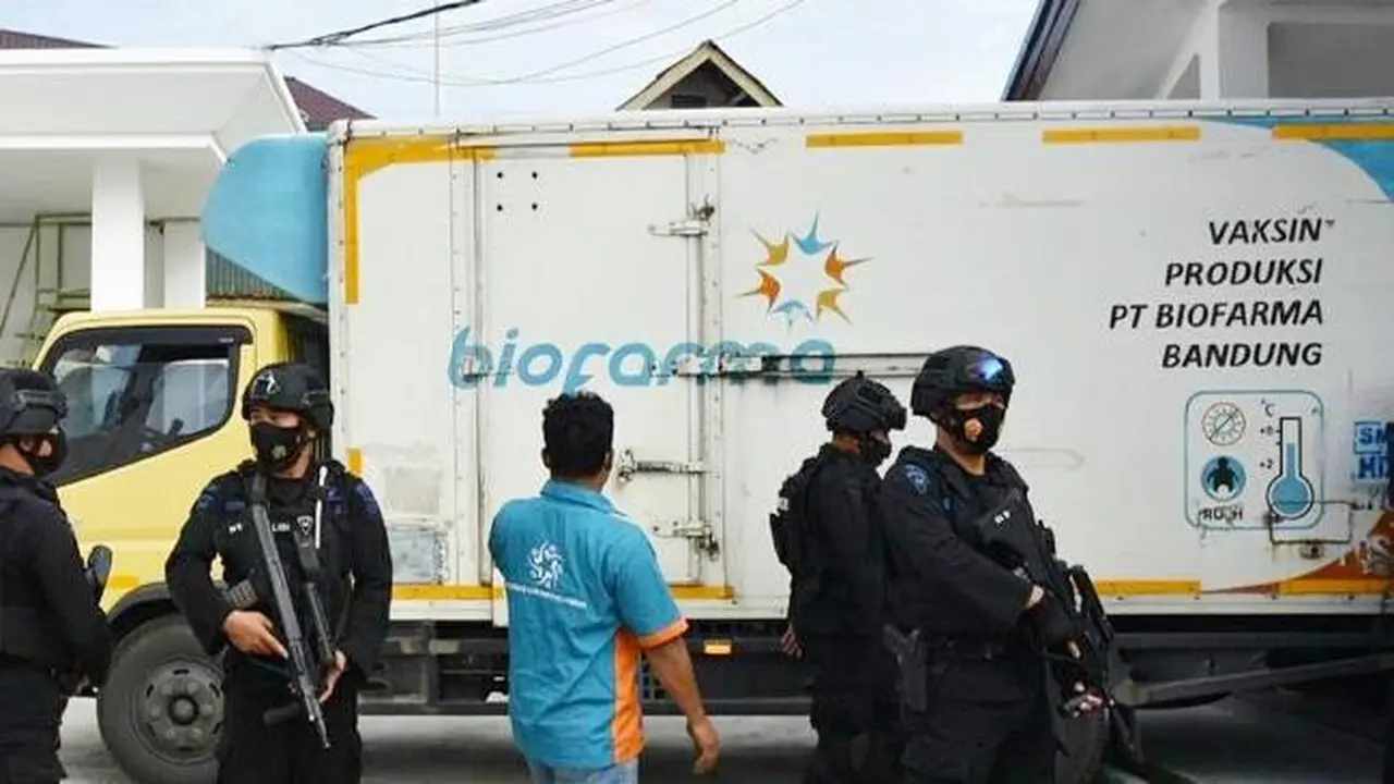 Mobil box pembawa vaksin Covid-19 yang tiba di Pekanbaru beberapa hari lalu.