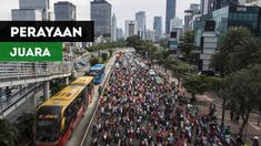 Berita video perayaan Persija Jakarta menjadi juara Piala Presiden 2018 bersama Jakmania di jalanan dan balai kota pada Minggu (18/2/2018).