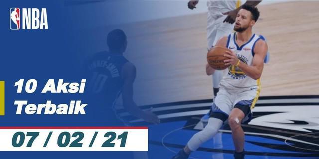VIDEO: 10 Aksi Terbaik NBA 7 Februari 2021, Tembakan Spektakuler dari Stephen Curry
