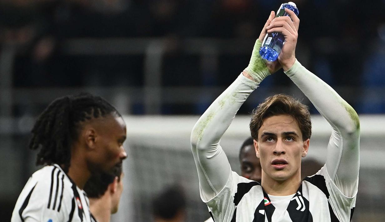 Skor imbang 0-0 pada laga AC Milan dan Juventus bertahan hingga laga usai. (Isabella BONOTTO/AFP)