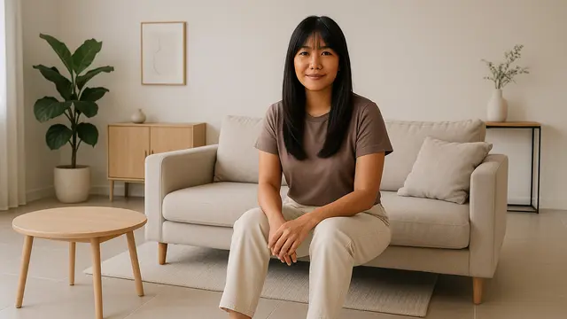 Model Rambut Layer Panjang Berponi Wajah Bulat untuk Usia 30 Tahun/via ChatGPT