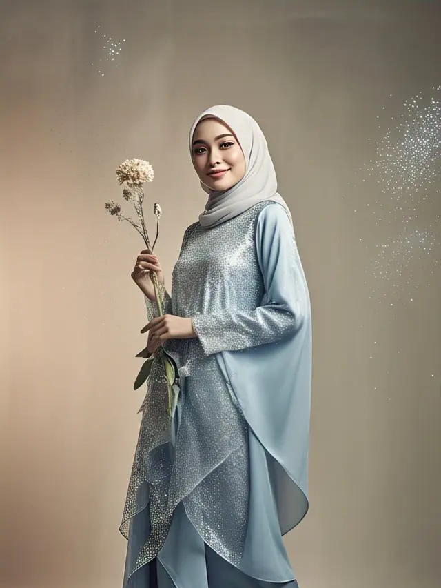 Model Gamis Silver Blue 2025