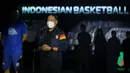 Menteri Pemuda dan Olahraga (Menpora) Zainudin Amali menyampaikan sambutan saat pembukaan IBL Tokopedia 2022 yang berlangsung di Hall Basket Gelora Bung Karno, Senayan, Sabtu (15/01/2022). (Bola.com/Bagaskara Lazuardi)