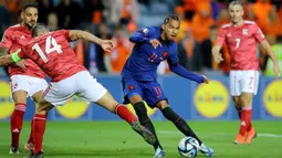 Laga matchday 10 Grup B Kualifikasi Euro 2024 itu berakhir dengan kemenangan telak 6-0 bagi Belanda. (AP Photo/Joao Matos)