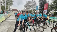 Para pesepeda wanita dari Indonesia dan Qatar berfoto bareng di Culturide (Liputan6.com/Thomas)