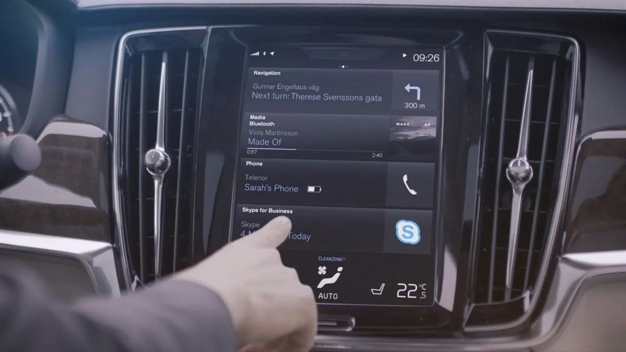 Skype di Mobil Volvo