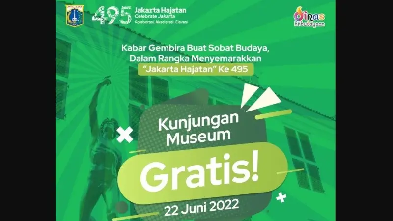Jakarta Hajatan, Disbud DKI Gelar Kunjungan Gratis ke-11 Museum Rabu 22 Juni 2022