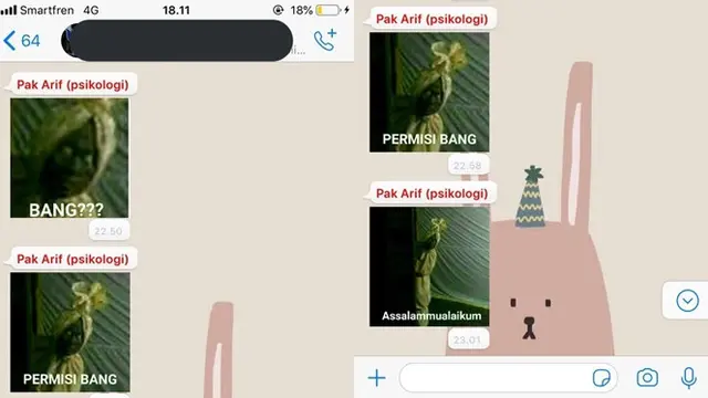 6 Chat Iseng Dosen Kirim Stiker WA ke Mahasiswa Ini Kocak