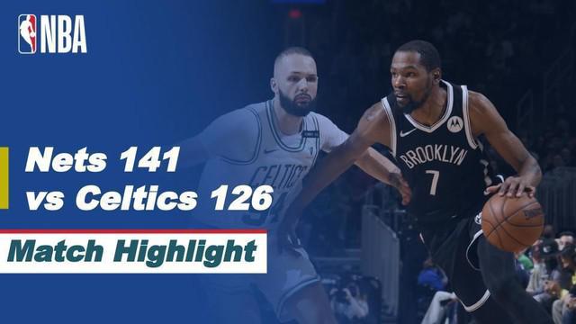 Berita video highlights game 4 babak awal wilayah timur NBA Playoffs 2021 antara Boston Celtics melawan Brooklyn Nets, di mana Jayson Tatum mencetak 40 poin, sedangkan Kevin Durant 42 poin, Senin (31/5/2021) pagi hari WIB.