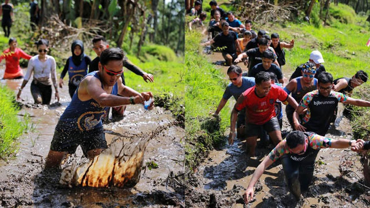 Bermandikan Lumpur dan Keringat, Beginilah Perjuangan Runners di Counterpain Mud Warrior 4 Bandung
