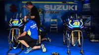 Bos Yamaha Tech 3, Herve Poncharal, menilai permasalahan Suzuki Ecstar musim ini bukan pada motor, melainkan kualitas pebalap. (AFP/Moh Rafsan)