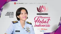 Kapten Penerbang Fariana Dewi Djakaria Putri, penerima Anugerah Perempuan Hebat 2017 (Liputan6/Deasy Rika Yanti)