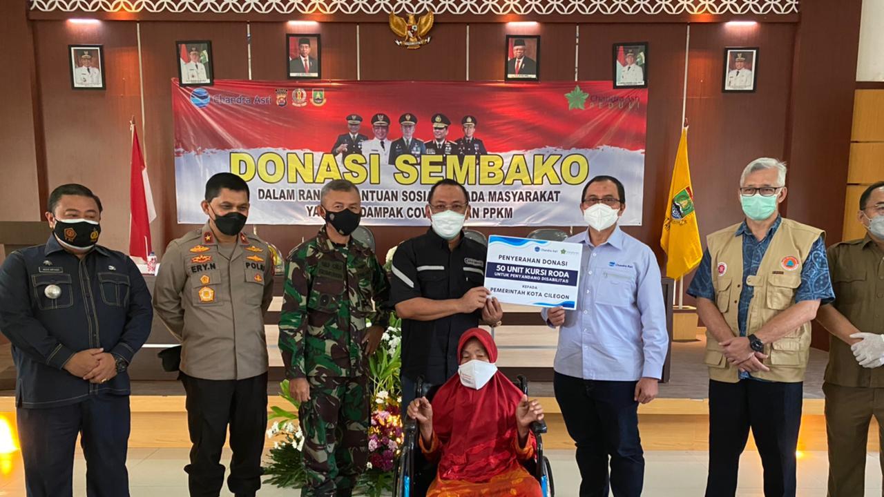 PT Chandra Asri Petrochemical Berikan Bantuan Sembako Dan Kursi Roda. (Sabtu, 24/07/2021).