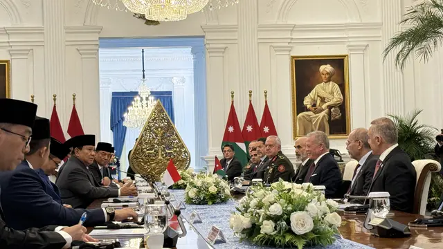 Presiden Prabowo Subianto menerima kunjungan Raja Kerajaan Yordania Hasyimiah, Raja Abdullah II ibn Al Hussein.
