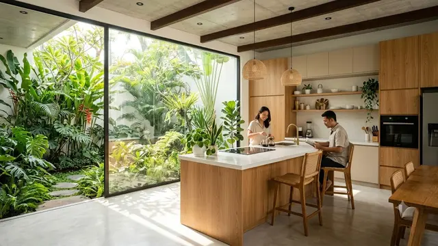 Model Rumah yang Cahaya Paginya Masuk hingga Dapur