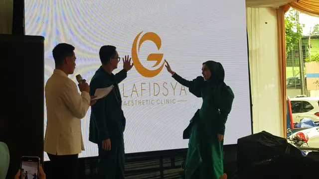 Reza Gladys meluncurkan aplikasi My Glafidsya di Bandung, 1 Oktober 2022. (Foto: Dok. Koleksi Pribadi Reza Gladys)