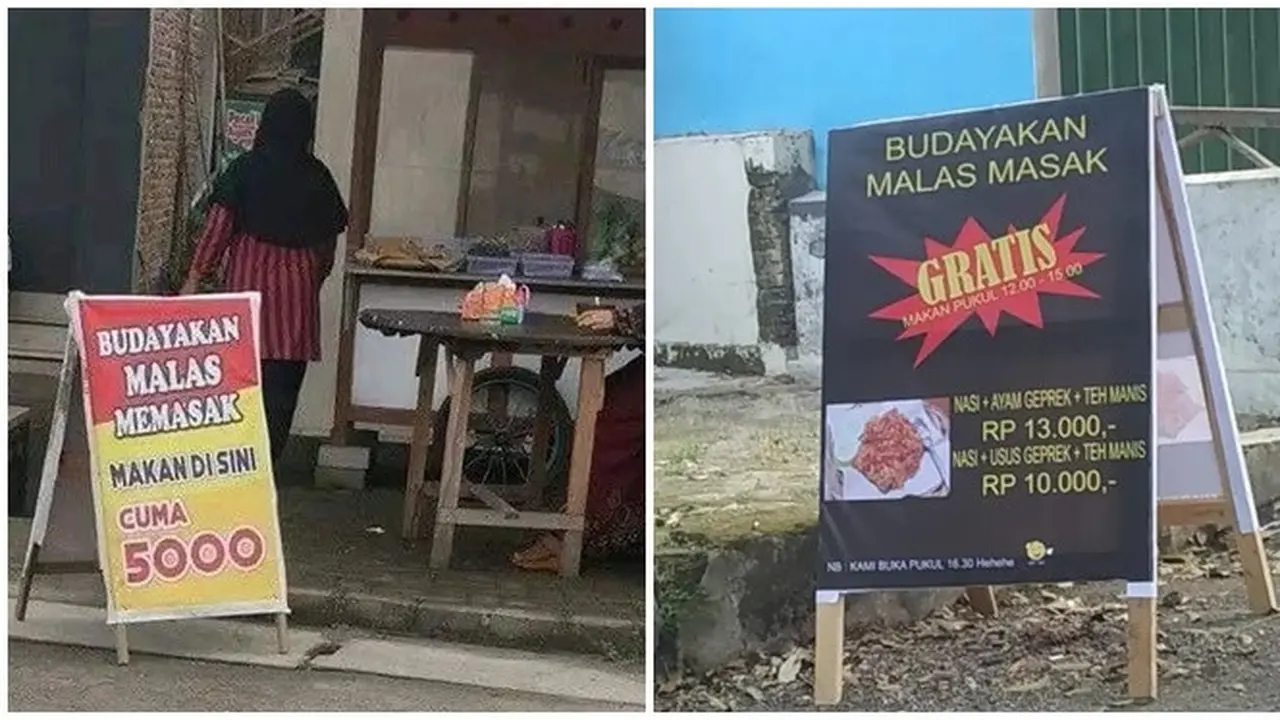 6 Tulisan Strategi Marketing 'Budayakan Malas Masak' Ini Bikin Tepuk Jidat