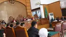 Suasana sidang lanjutan perkara penyebaran berita bohong atau hoaks dengan terdakwa Ratna Sarumpaet di PN Jakarta Selatan, Selasa (9/4). JPU menghadirkan 4 orang saksi dalam persidangan, salah satunya Presiden Konfederasi Serikat Pekerja Indonesia (KSPI) Said Iqbal. (Liputan6.com/Immanuel Antonius)