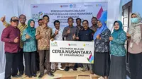 Peresmian sekaligus penyerahan ruang belajar yang dibangunkan PLN Nusantara Power UP Kaltim Teluk untuk KB Ceria Nusantara RT 14 Kariangau.