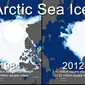 Citra satelit NASA mengenai kondisi Es di Artik, Kutub Utara (climatecordered.org)