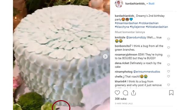 Kue Ultah Dream Kardashian (Instagram/ kardashiankids_)