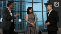 Marketing Director Agung Podomoro Land Agung Wirajaya, Assistant VP Marketing Podomoro City Deli Medan Yenti Lokat dan Presiden Direktur Era Indonesia Darmadi Darmawangsa berbincang pada webinar World Class Modern Living at Podomoro City Deli Medan di Jakarta, (11/4/2022). (Liputan6.com/HO/Ading)