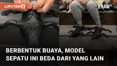 Ada-ada saja ide kreatif dan out of the box yang membuat sepatu berbentuk buaya.