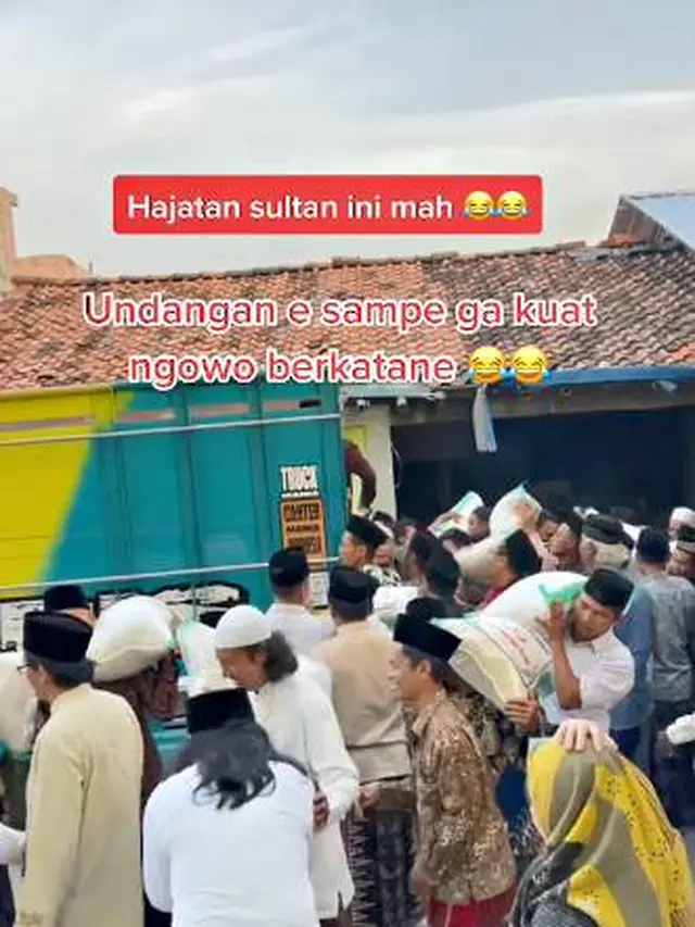 Viral Video Hajatan 'Sultan', Tamu Undangan Bawa Pulang Sekarung Beras