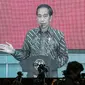 Presiden Joko Widodo atau Jokowi menyampaikan paparan usai pembukaan Rakernas II PDIP di Jakarta, Selasa (21/6/2022). Rakernas PDIP kali ini mengusung tema 'Desa Kuat, Indonesia Maju dan Berdaulat'. (Liputan6.com/Faizal Fanani)