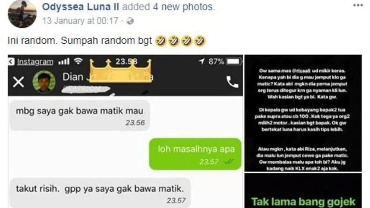 [Bintang] Pesan Ojek Online, Cewek Ini Bingung karena Dijemputnya Pakai...