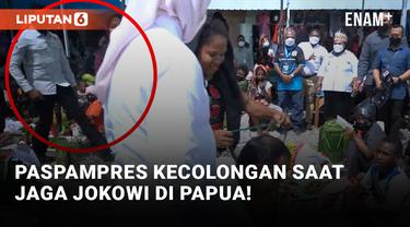 Paspampres Panik Jokowi Dikalungkan Pedagang di Papua