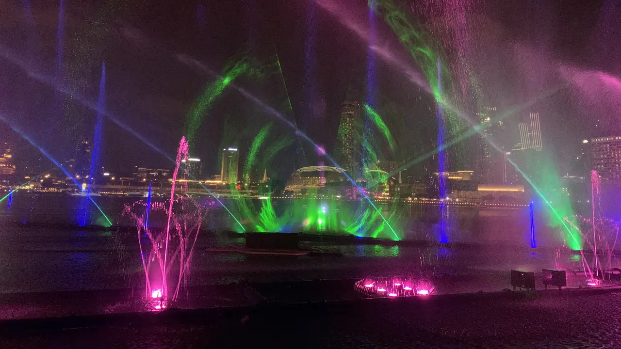 Pertunjukan Spectra di Marina Bay Sands, Singapura