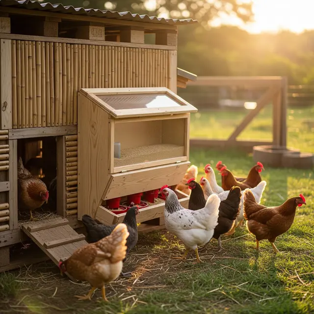 Kandang Ayam dengan Sistem Pakan Otomatis (Gemini AI)