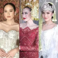 Lihat di sini beberapa potret memesona makeup dreamy Salshabilla Adriani di 3 prosesi pernikahannya dengan Ibrahim Risyad.