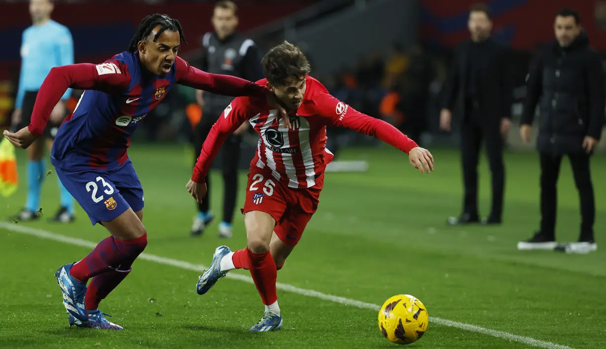 Barca mengoleksi 34 poin dari 15 pertandingan, terpaut empat poin dari Real Madrid dan Girona di dua posisi teratas. (AP Photo/Joan Monfort)