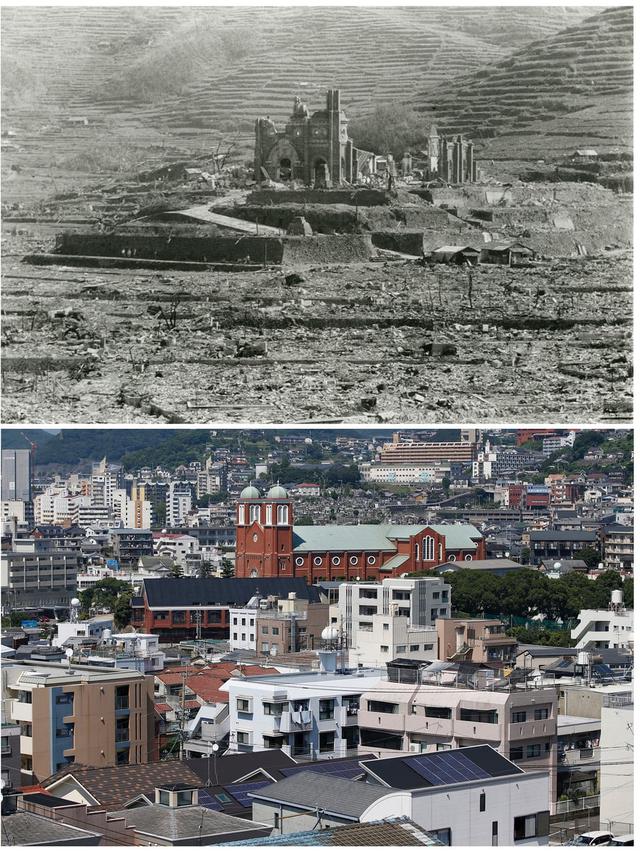 Dulu Dan Kini Foto Dramatis Hiroshima Nagasaki Setelah Dibom Atom
