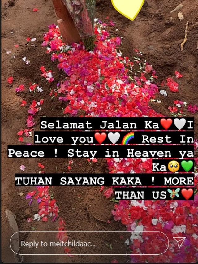 Unggahan kerabat dekat Alino Octavian. (instagram.com/meitchildaac)